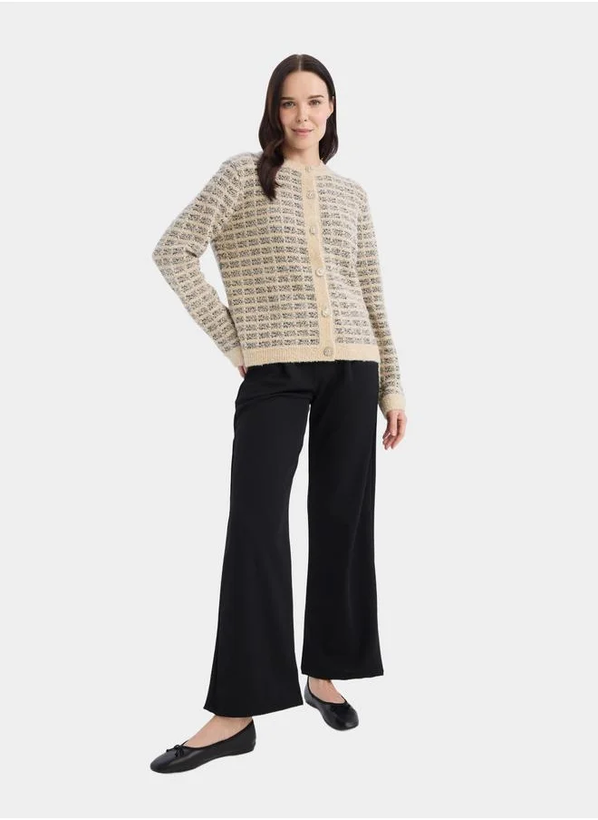 DeFacto DeFacto Straight Black Wide Leg Pant