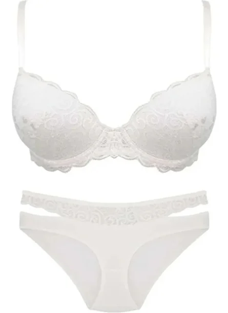 Nurteks 4334 Women's Non-Supported Bra Panty Set-Ecru