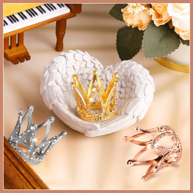 Yulejo 24 Pcs Crown Cake Topper Mini Baby Tiny Queen Small Princess Headpiece Decoration for Women Lady Girl Bridal Wedding Royal Themed Shower Decor Birthday Party (Multi Colors) - Image 4