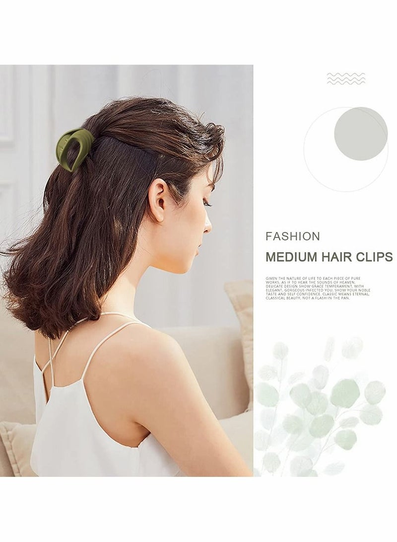 Excefore Hair Clips, 6 Pcs Medium Hair Claw Clips for Women Girl Kids, 2.6 inch Non Slip Flower Clips Decorative Matte Hair Clamps for Fine Hair and Thick Hair Strong Hold Jaw Clip,Hair Styling Accessories - Image 2