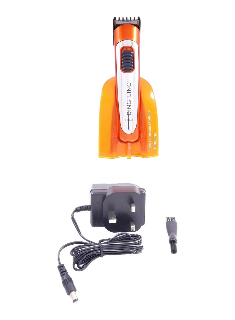 DINGLING Professional Trimmer Dingling Rf-607 Hair Clipper Cordless Orange/Black/Silver - Image 4