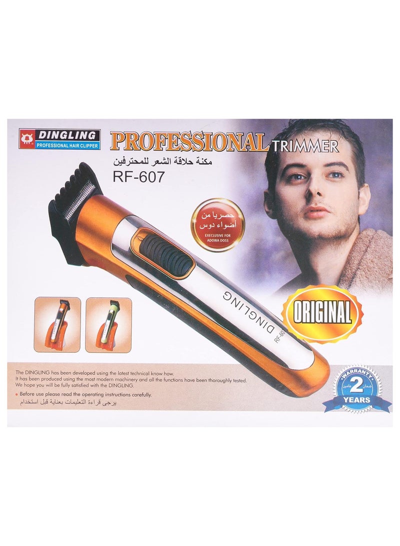 DINGLING Professional Trimmer Dingling Rf-607 Hair Clipper Cordless Orange/Black/Silver - Image 5