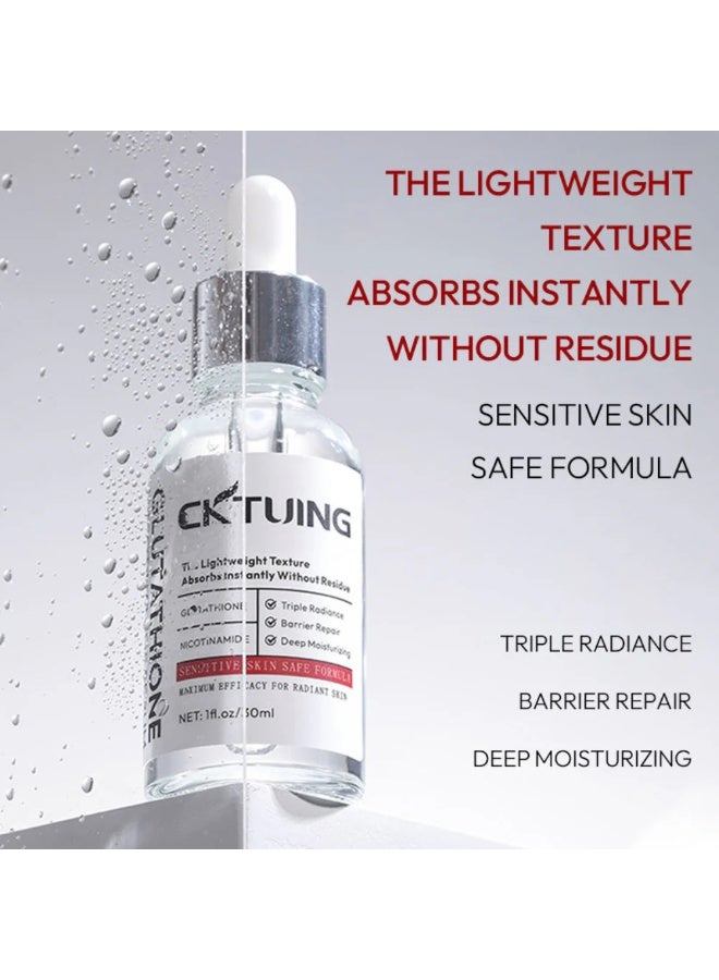 CKTUING Glutathione Niacinamide Serum 30ml – Dark Spot Corrector & Skin Whitening Essence for Face & Body – Anti-Aging Retinol Anti-Wrinkle, Hydrating Glow Serum - 30ml - Image 5