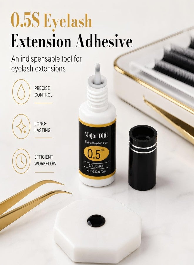 MAJOR DIJIT Eyelash Extension Glue 0.5 Sec Drying time Retention 4-5 Weeks Lash Tech Supplies (0.17 Fl Oz) - Image 3