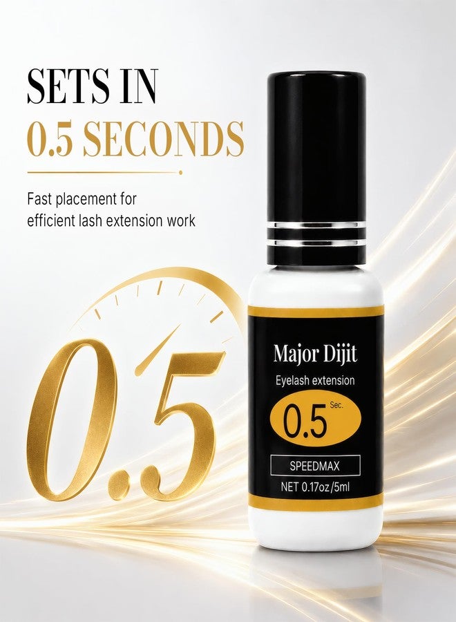 MAJOR DIJIT Eyelash Extension Glue 0.5 Sec Drying time Retention 4-5 Weeks Lash Tech Supplies (0.17 Fl Oz) - Image 2