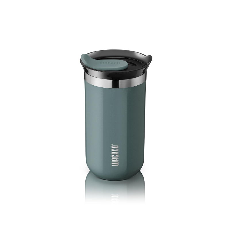 WACACO Octaroma Lungo Vacuum Insulated Coffee Mug Doublewall Stainless Steel Travel Tumbler With Drinking Lid 10 fl oz300ml Cadet Blue