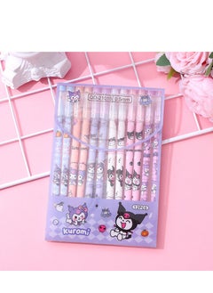 Sanrio 12 PCS Cartoon Sanrio Kuromi Ballpoint Pens, Anime Gel Ink Pen Black 0.5mm Melody Gifts - Kawaii Office School Supplies Set for Kid Teen Girls Students  - Image 1