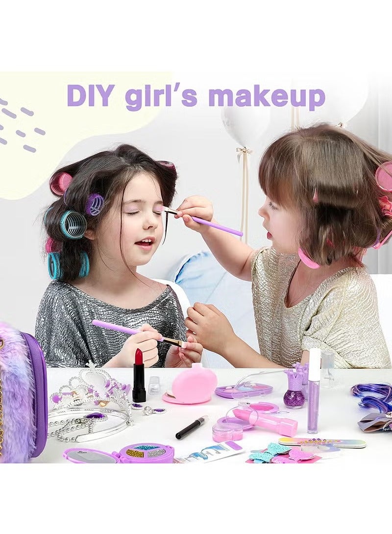 ULHYC Kids Makeup Kit for Girls, Unicorn Makeup Set, Real Washable Make up Kit for Little Girl Princess Toddler Makeup for Kid Birthday Gifts Unicorn Toys for Girls - Image 2