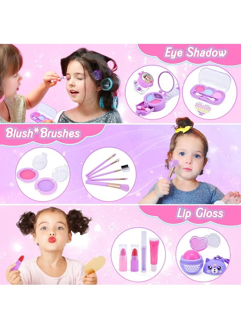 ULHYC Kids Makeup Kit for Girls, Unicorn Makeup Set, Real Washable Make up Kit for Little Girl Princess Toddler Makeup for Kid Birthday Gifts Unicorn Toys for Girls - Image 5
