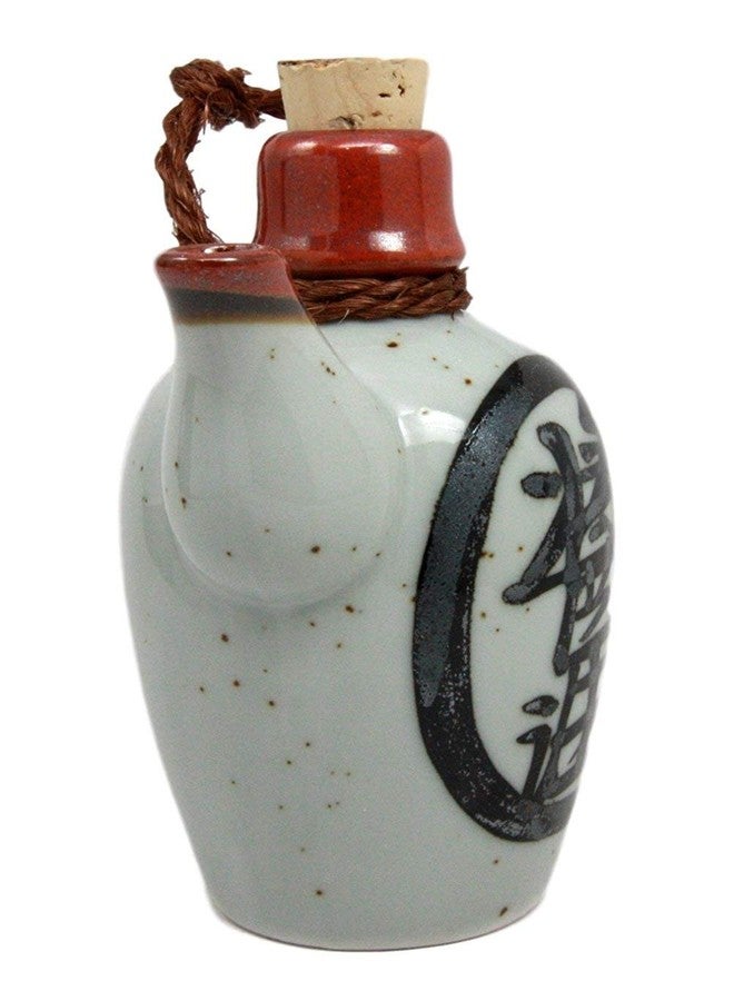 إيبروس جيفت قارورة توزيع صلصة الصويا (شويو) من الخزف المزجج الياباني التقليدي من إيبروس، سعة 6 أونصات، صنع في اليابان، مناسبة كديكور للمطبخ المنزلي ولإكمال لوازم المطاعم (أبيض مع شريط تقليدي). - Image 5