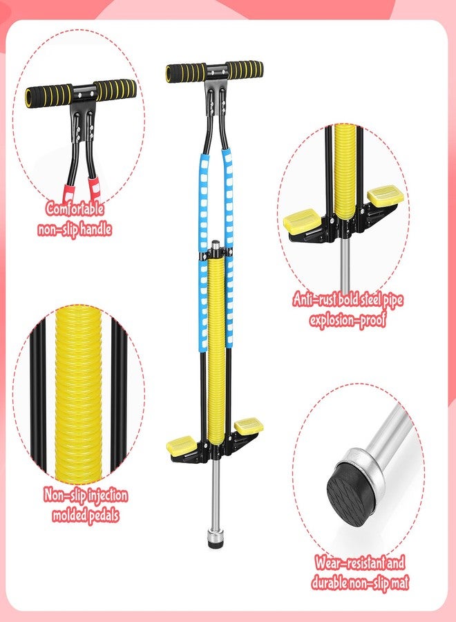 Leitee 2 Pcs Pogo Stick, Suitable for 80-160 Lbs, Soft Foam Jump Stick, Easy Grip Handles, for Beginners Teens Adults Outdoor Exercise Body Balance Keep Healthy(Blue, Red) - Image 2