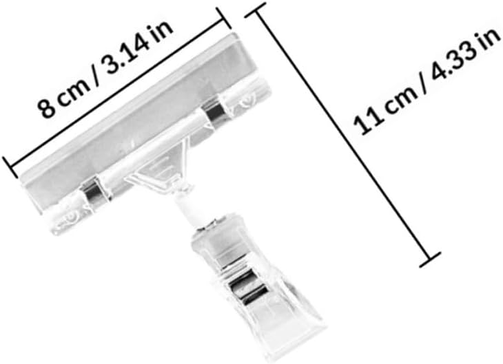 25pcs Double-head Universal Price Tag Holders Clips for Supermarket Shelf Sign Display, Adjustable Label Clamps for Retail Merchandising - Image 2