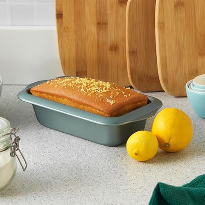 Progress BW09820G2EU7 Shimmer Collection Carbon Steel Non Stick Loaf Baking Pan Ideal for Making Festive Bakes Bread Cakes PateTerrine 28 cm Green - Image 4