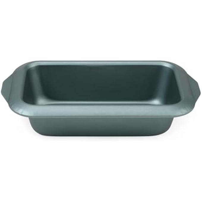 Progress BW09820G2EU7 Shimmer Collection Carbon Steel Non Stick Loaf Baking Pan Ideal for Making Festive Bakes Bread Cakes PateTerrine 28 cm Green - Image 1