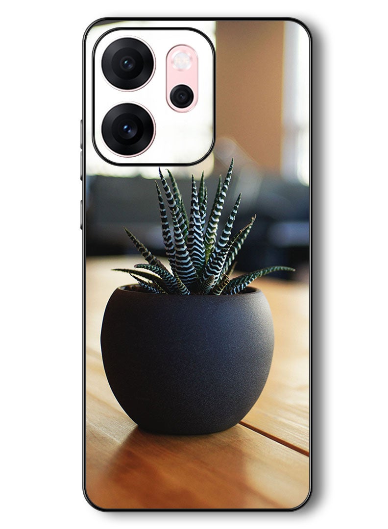 Theodor Case Compatible with Oppo Reno 14 F 6.57 Inch Protection Shockproof Bumper Cover houseplant_pot_table - Image 1