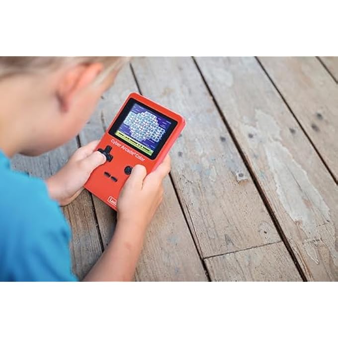 , CYBER ARCADE COLOR, PORTABLE RETRO GAMES CONSOLE, 200 GAMES OF ACTION, SPORT, RACING, PUZZLES AND MORE, 2.8" LCD COLOUR DISPLAY, RED, JL2389 - Image 2