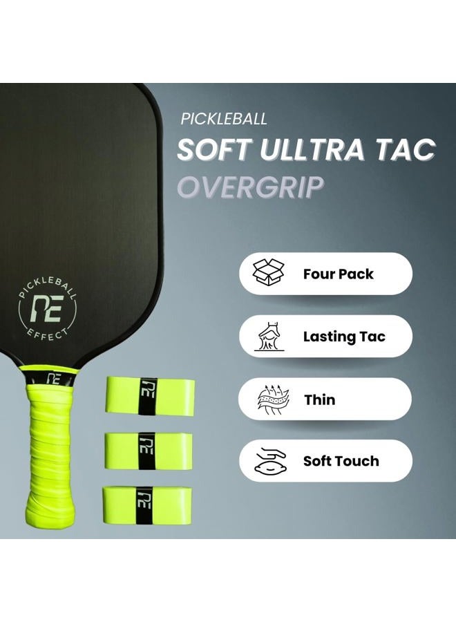 Pickleball Effect Soft Ultra Tac Overgrip, Extra Tacky, Long Lasting Comfort (Neon Lime) - Image 2