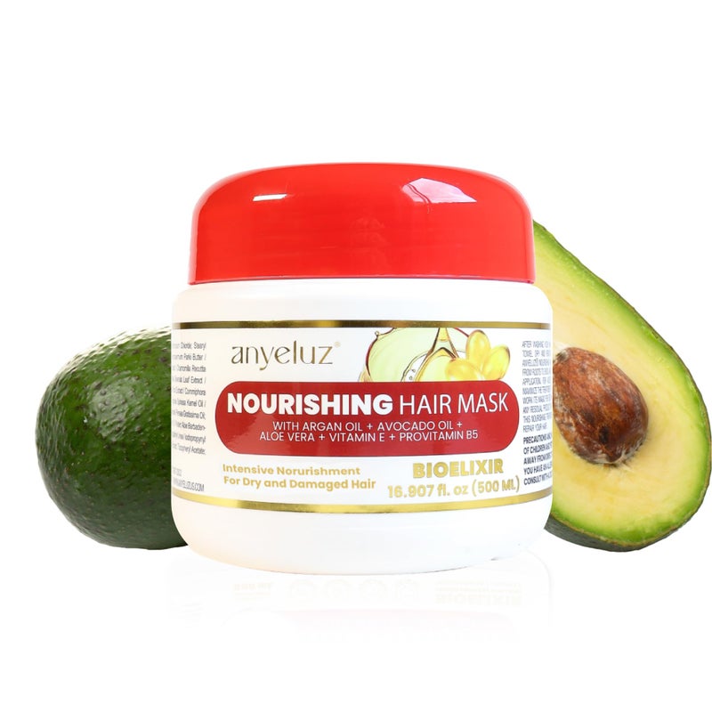 ANYELUZ Nourishing Hair Mask Combats Dryness and Provides Shine, Infused withPro-Vitamin B5 and Organic Blend that Revitalizes Damaged Hair - Image 1