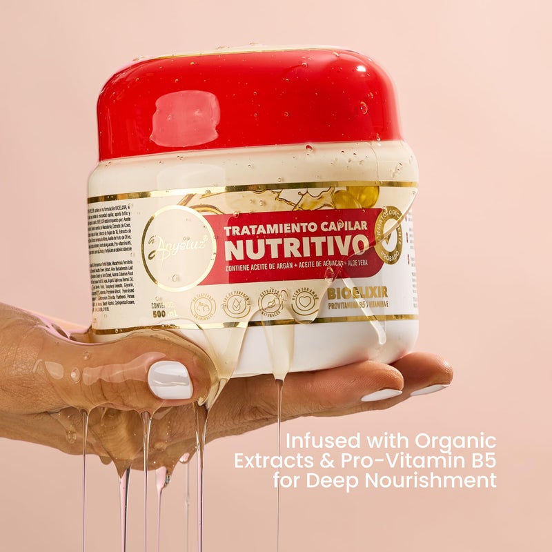 ANYELUZ Nourishing Hair Mask Combats Dryness and Provides Shine, Infused withPro-Vitamin B5 and Organic Blend that Revitalizes Damaged Hair - Image 4