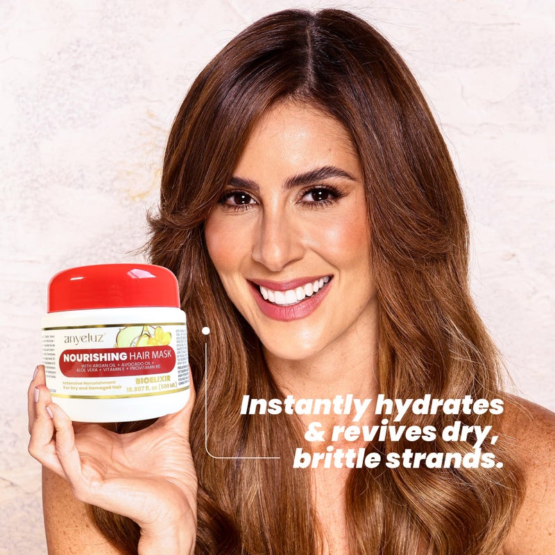 ANYELUZ Nourishing Hair Mask Combats Dryness and Provides Shine, Infused withPro-Vitamin B5 and Organic Blend that Revitalizes Damaged Hair - Image 2