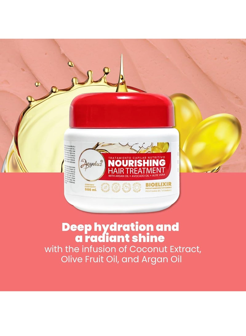 ANYELUZ Anyeluz Nourishing Hair Mask Combats Dryness and Provides Shine, Infused withPro-Vitamin B5 and Organic Blend that Revitalizes Damaged Hair  - Image 3