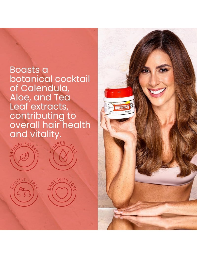 ANYELUZ Anyeluz Nourishing Hair Mask Combats Dryness and Provides Shine, Infused withPro-Vitamin B5 and Organic Blend that Revitalizes Damaged Hair  - Image 4