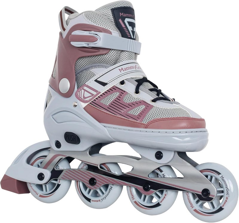 MammyGol Adjustable Inline Skates for Adults - Brown - Image 1