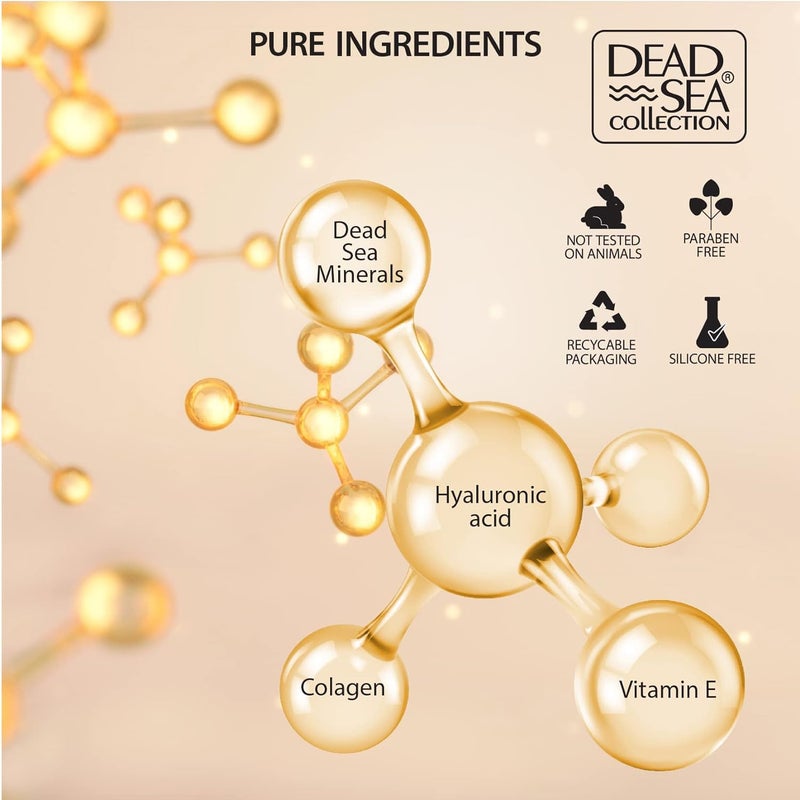 Dead Sea Collection Serum for Face with 5% Hyaluronic Acid, Dead Sea Minerals, and Vitamin E â€“ Anti Aging Nourishing Skin Care Moisturizer to Reduce Wrinkles (1.01 fl. oz) - Image 2