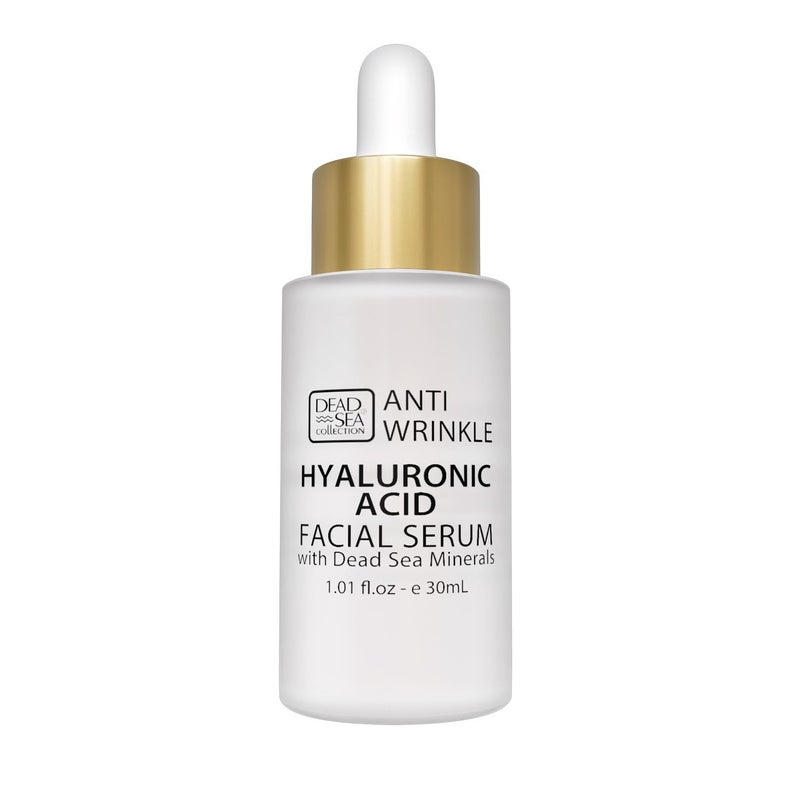 Dead Sea Collection Serum for Face with 5% Hyaluronic Acid, Dead Sea Minerals, and Vitamin E â€“ Anti Aging Nourishing Skin Care Moisturizer to Reduce Wrinkles (1.01 fl. oz) - Image 1