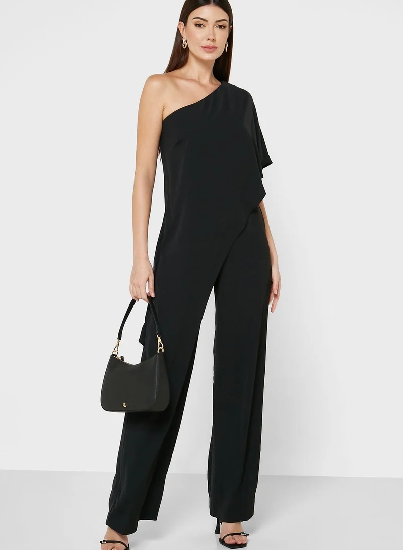Lauren Ralph Lauren One Sleeve Ruffle Jumpsuit