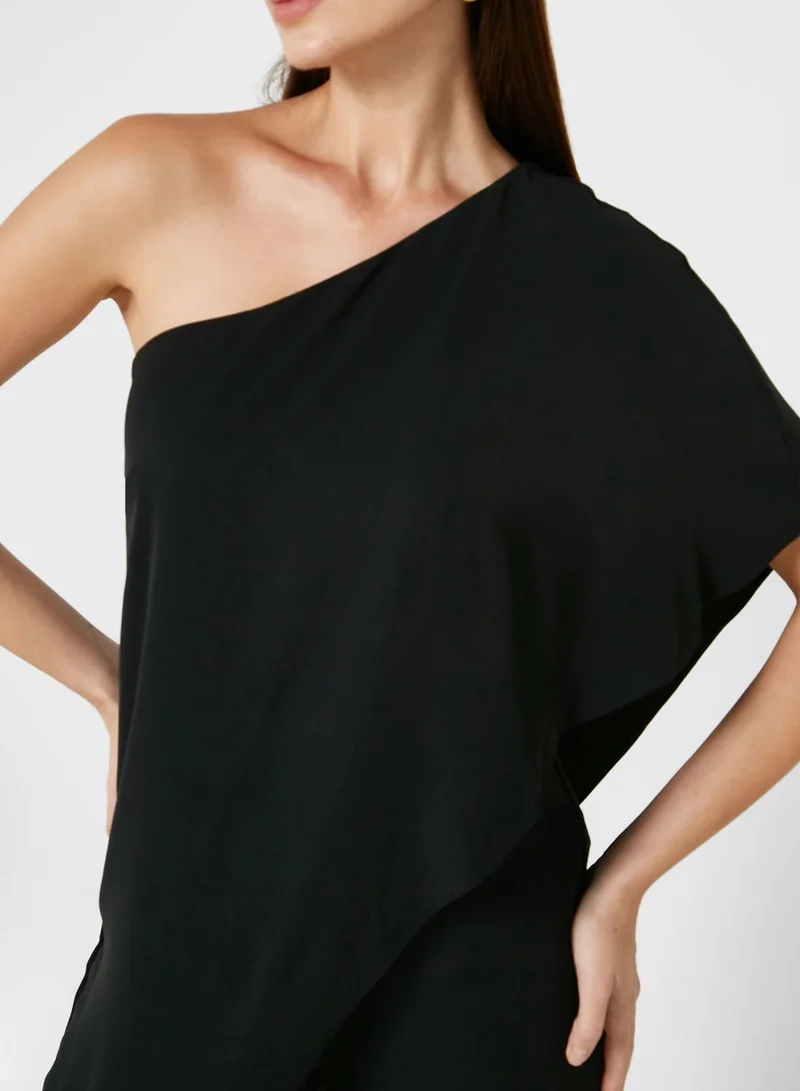 Lauren Ralph Lauren One Sleeve Ruffle Jumpsuit