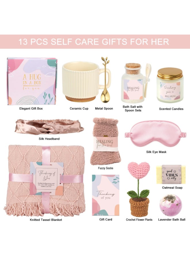 Ithmahco Valentines Day Spa Gifts Care Package for Women Galentines Spa Gift Baskets for Woman Get Well Gifts for Women After Surgery Womens Self Care Thinking of You Gift Relaxation Bath Sets for Woman - Image 4