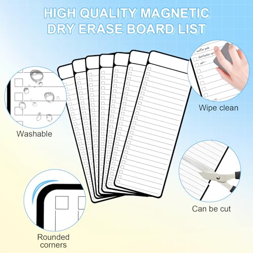 Joyberg 7-Piece Magnetic Dry Erase to-Do List White Board, 4'x11', Multifunctional Weekly Planner, Chore Chart, Dry Erase Planner for Refrigerator - Image 4