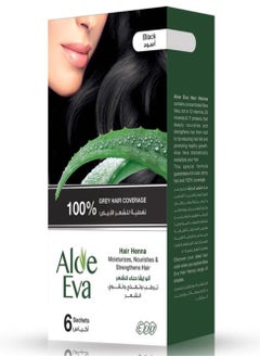 Aloe Eva Aloe Eva Hair Henna Black 10 GM * 6 Sachets  - Image 1