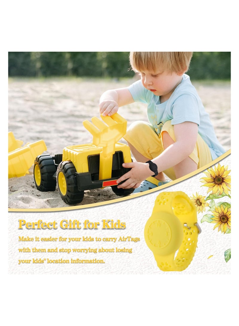 SYOSI 2PCS Waterproof AirTag Bracelet for Kids, Silicone Hidden Wristband Tracker with AirTag, Anti-Lost Air Tag Holder Strap Band for Children Toddler, Waterproof Silicone Wristband Full Case Cover - Image 2