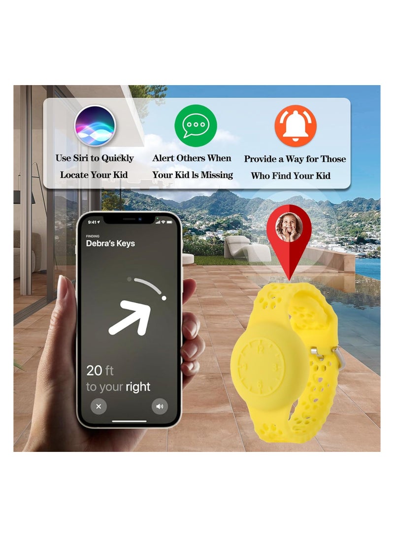 SYOSI 2PCS Waterproof AirTag Bracelet for Kids, Silicone Hidden Wristband Tracker with AirTag, Anti-Lost Air Tag Holder Strap Band for Children Toddler, Waterproof Silicone Wristband Full Case Cover - Image 5