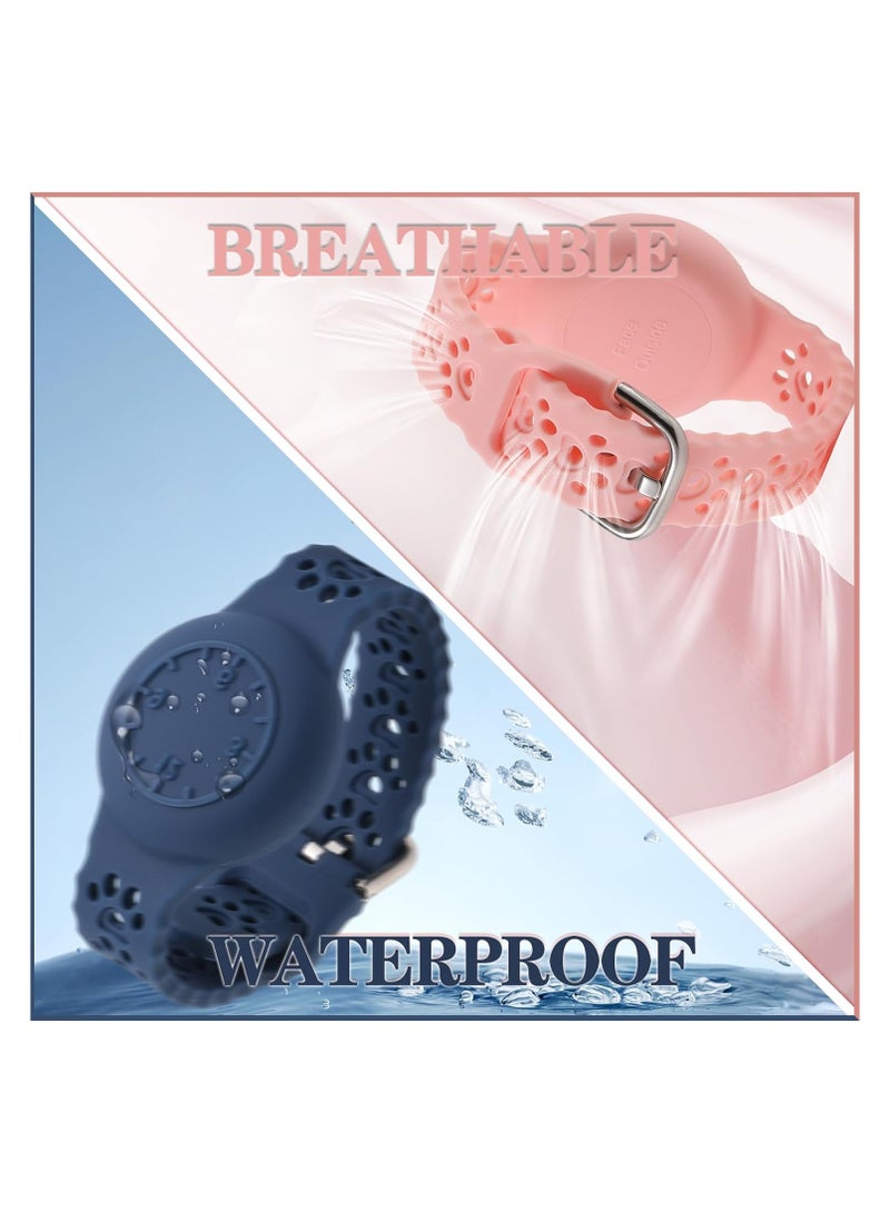SYOSI 2PCS Waterproof AirTag Bracelet for Kids, Silicone Hidden Wristband Tracker with AirTag, Anti-Lost Air Tag Holder Strap Band for Children Toddler, Waterproof Silicone Wristband Full Case Cover - Image 4