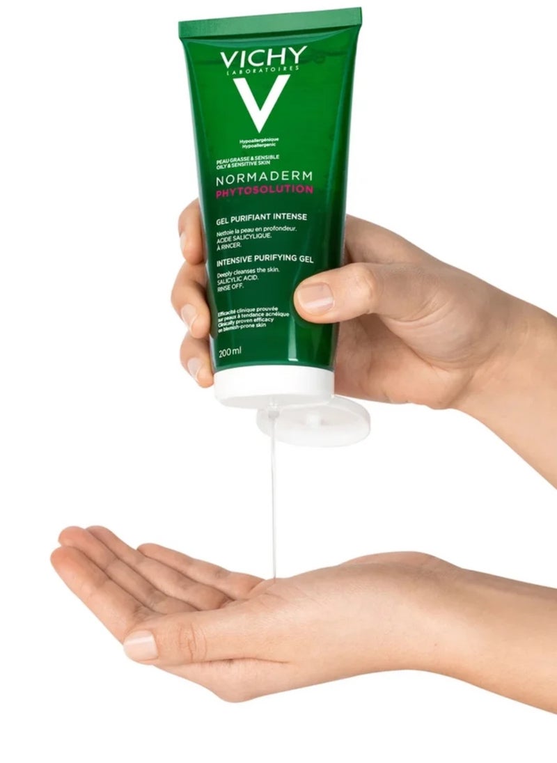 Vichens - Normaderm Phytosolution Cleansing Gel for Oily, Acne-Prone Skin with Salicylic Acid 200ml - Image 1