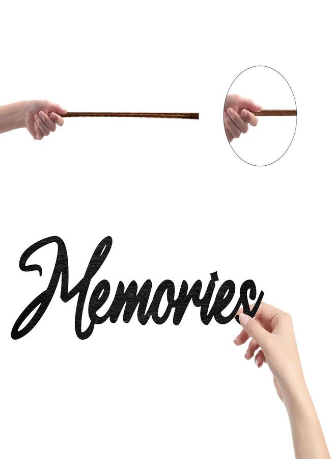 لوحة خشبية سوداء غير مكتملة التشطيب، تحمل عبارة "ذكريات كوخ الاختباء"، مصنوعة بتقنية القطع بالليزر، مثالية لتزيين الجدران. مصنوعة من خشب الزيزفون، وهي منحوتة معلقة لتزيين الأعمال اليدوية، مناسبة لغرفة المعيشة أو المنزل الريفي. مقاس 11.9 × 3.5 بوصة. - Image 3