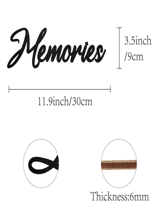 لوحة خشبية سوداء غير مكتملة التشطيب، تحمل عبارة "ذكريات كوخ الاختباء"، مصنوعة بتقنية القطع بالليزر، مثالية لتزيين الجدران. مصنوعة من خشب الزيزفون، وهي منحوتة معلقة لتزيين الأعمال اليدوية، مناسبة لغرفة المعيشة أو المنزل الريفي. مقاس 11.9 × 3.5 بوصة. - Image 2