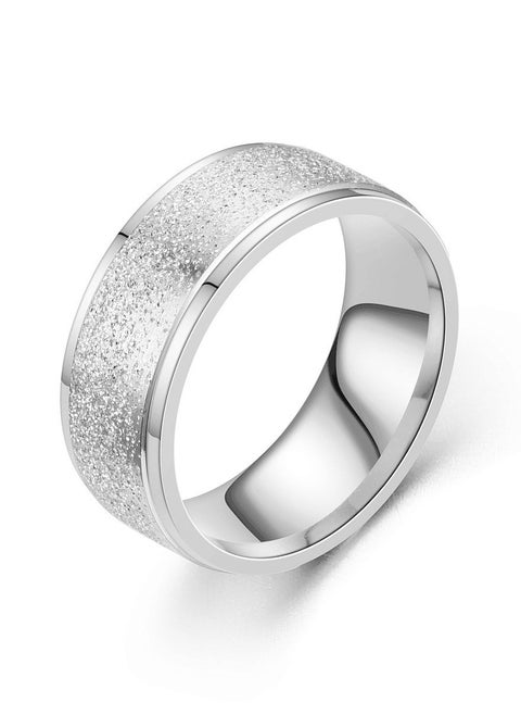 Titanium Steel Matte Ring – 8MM Durable Unisex Ring, Comfort Fit, Scratch-Resistant, Fashion Jewelry for Daily Wear, Gifting & Special Occasions
