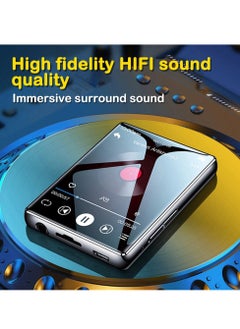 ارواق مشغل Mp3، مشغل موسيقى بشاشة كاملة 2.4 بوصة، مشغل صوت ستيريو هاي فاي بلوتوث بشاشة تعمل باللمس بالكامل، مشغل راديو مسجل صوت قابل لإعادة الشحن مع مكبر صوت مدمج، (دعم تمديد الذاكرة بسعة 128 جيجابايت)  - Image 3