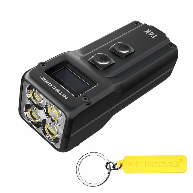 Nitecore T4K 4000 Lumen LED USB-C Rechargeable EDC Keychain Flashlight Tag - Image 1