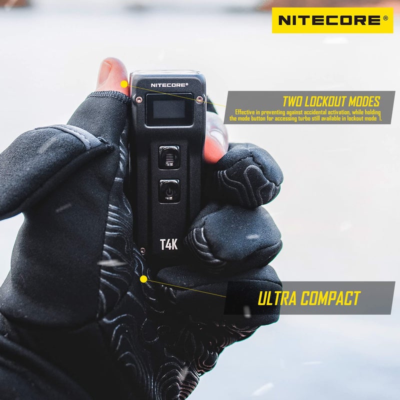 Nitecore T4K 4000 Lumen LED USB-C Rechargeable EDC Keychain Flashlight Tag - Image 5