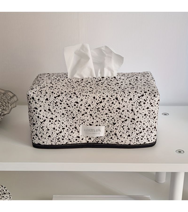 Square Tissue Box Vintage Ink Splashed Design Draw Type Wet Wipes Storage For Living Room - Image 3