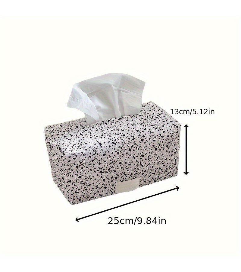 Square Tissue Box Vintage Ink Splashed Design Draw Type Wet Wipes Storage For Living Room - Image 5