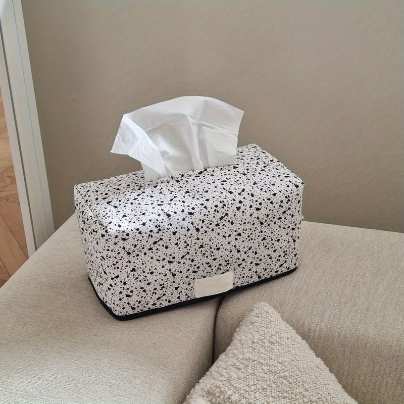 Square Tissue Box Vintage Ink Splashed Design Draw Type Wet Wipes Storage For Living Room - Image 4