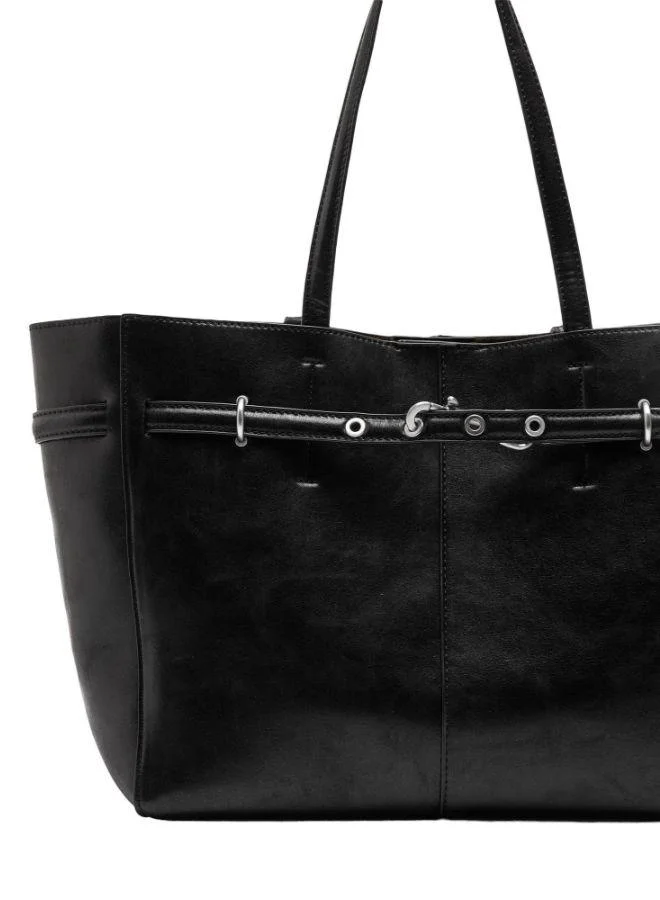 PARFOIS Crackle-Effect Shopper Bag