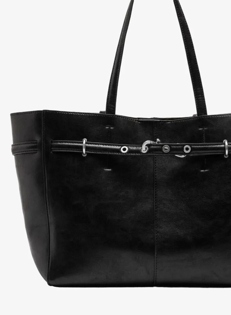 PARFOIS Crackle-Effect Shopper Bag