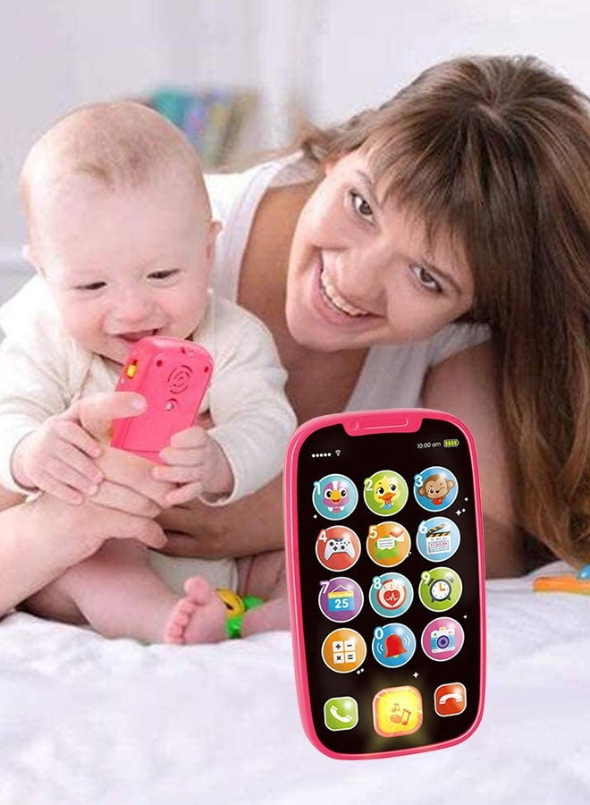 JSAITOYS My First Smartphone Multifunction Toddler Early Educational Learning Mobile Phone Smartphone Baby Toys with Light Music for Kids - Image 1